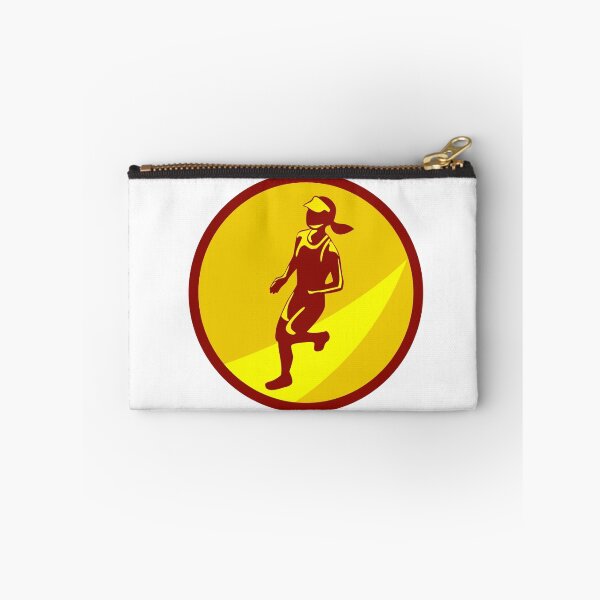 Item preview, Female Marathon Runner Circle Retro designed and sold by patrimonio.