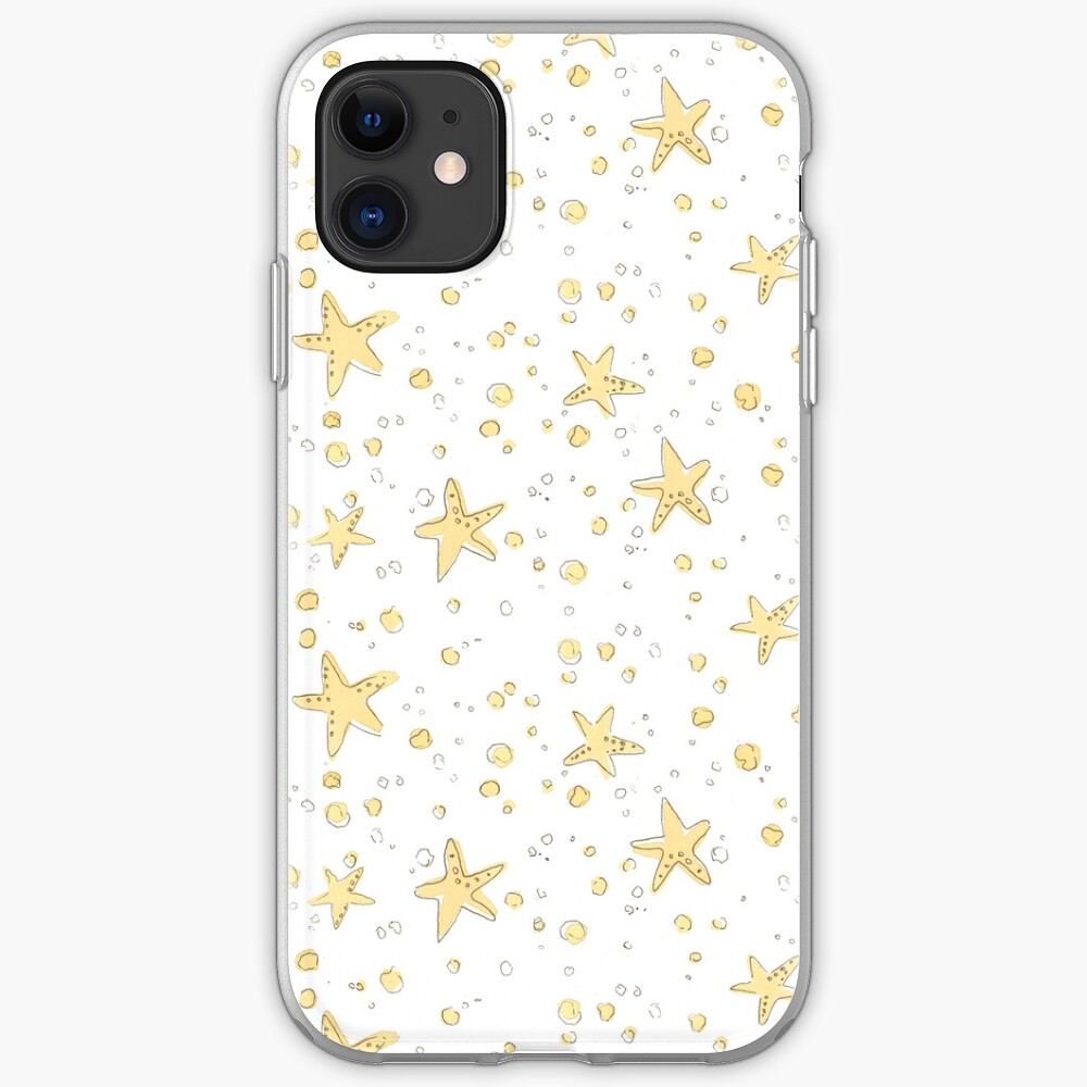 Sand and Starfish Repeating Watercolor Pattern iPhone Case & Cover