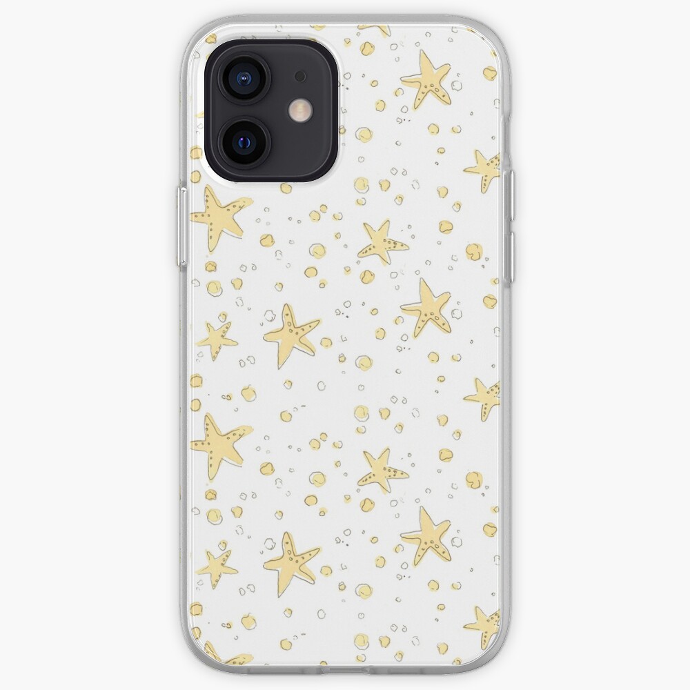 Sand and Starfish Repeating Watercolor Pattern iPhone Case & Cover