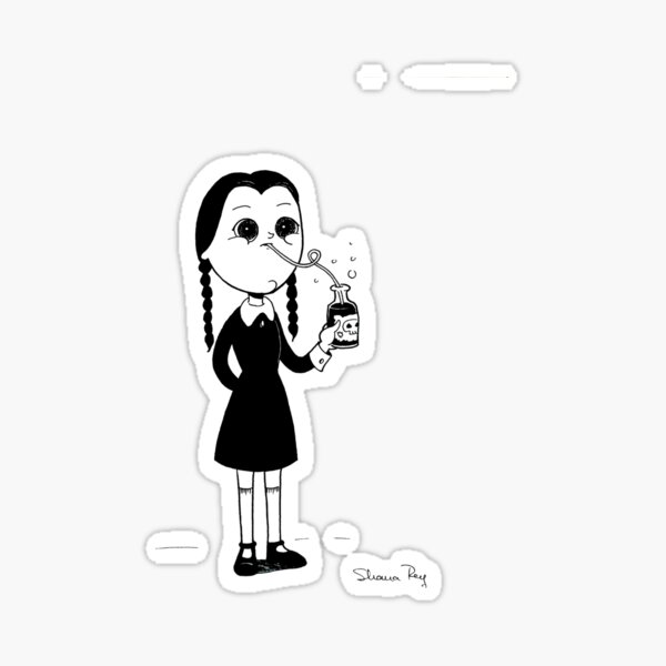 Miércoles Addams Pegatina