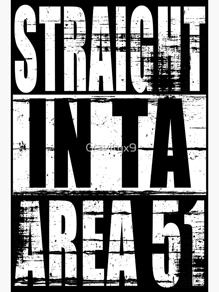 Disover Area 51 - Straight IN TA Area 51 Premium Matte Vertical Poster