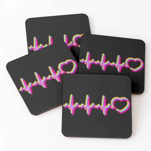 Item preview, Heartbeat - Neon Rainbow Pulse designed and sold by ArcadiaAbstract.