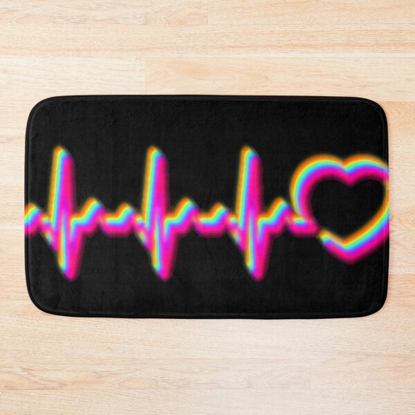 Item preview, Heartbeat - Neon Rainbow Pulse designed and sold by ArcadiaAbstract.