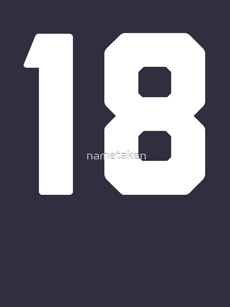 &quot;#18 (eighteen)&quot; T-shirt by nametaken | Redbubble