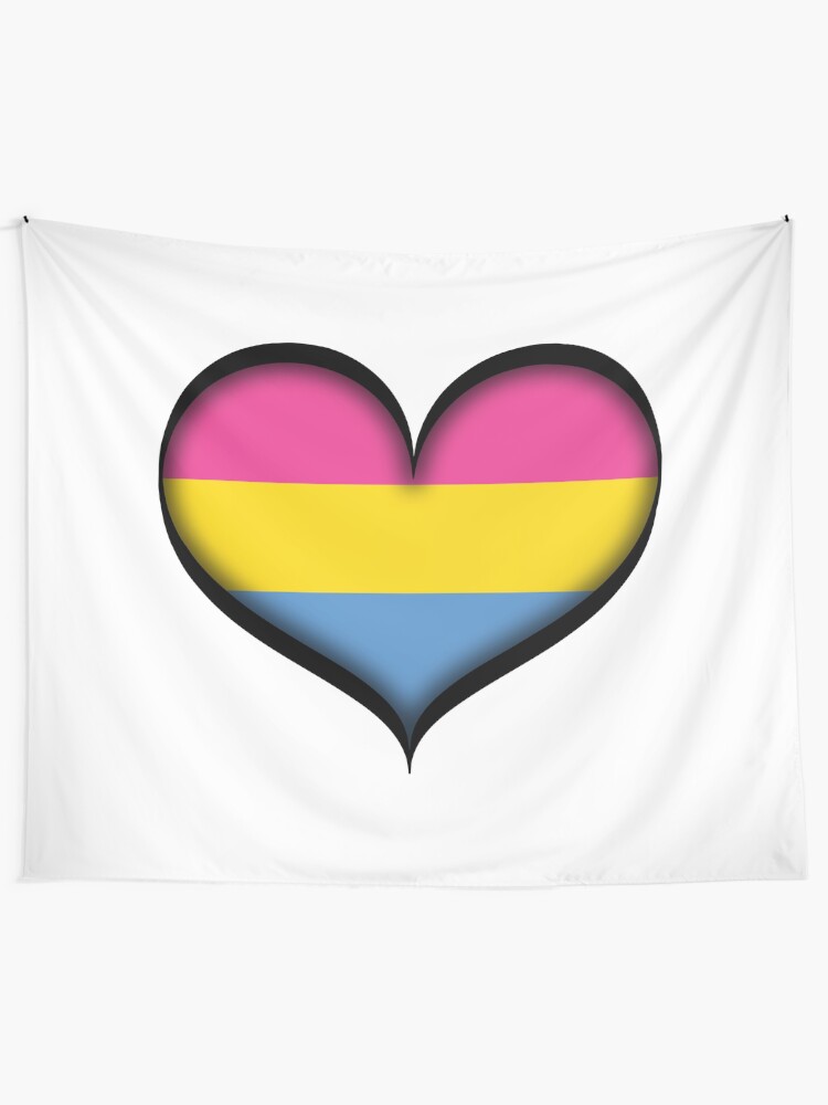 Alternate view of Pansexual Heart Tapestry