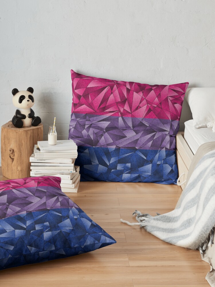 Alternate view of Abstract Bisexual Flag Floor Pillow