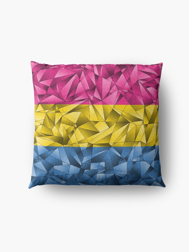 Alternate view of Abstract Pansexual Flag Floor Pillow