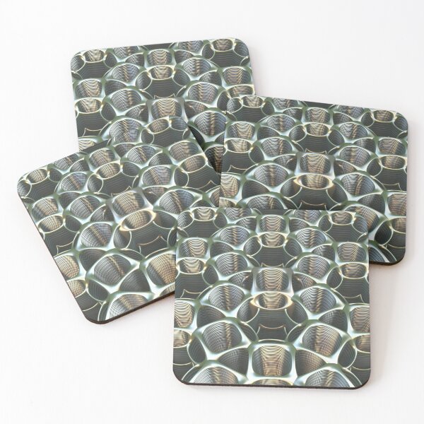 Machined Abstraction Coasters (Set of 4)