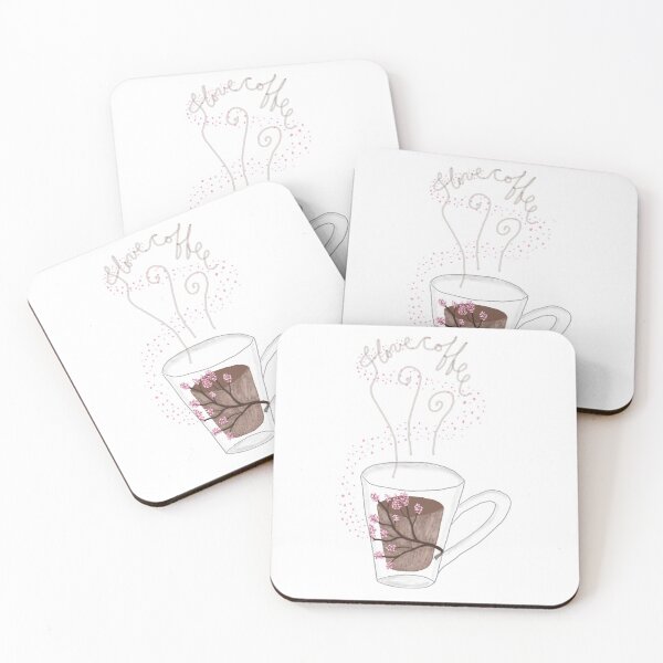 Item preview, Pink Petals and Coffee designed and sold by BookTalkBecky.