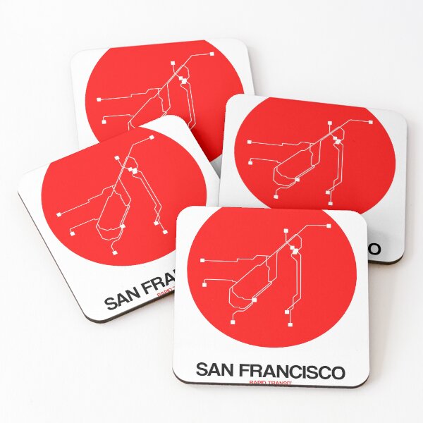 Item preview, San Francisco Red Subway Map designed and sold by Irina March.