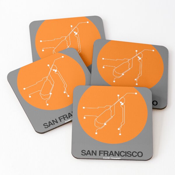 Item preview, San Francisco Orange Subway Map designed and sold by Irina March.