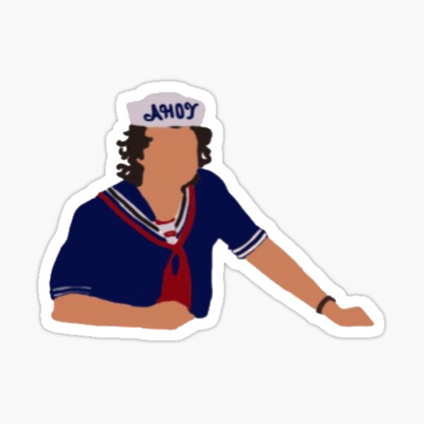 "Steve Harrington Scoops Ahoy" Sticker by ashleymakesart Redbubble