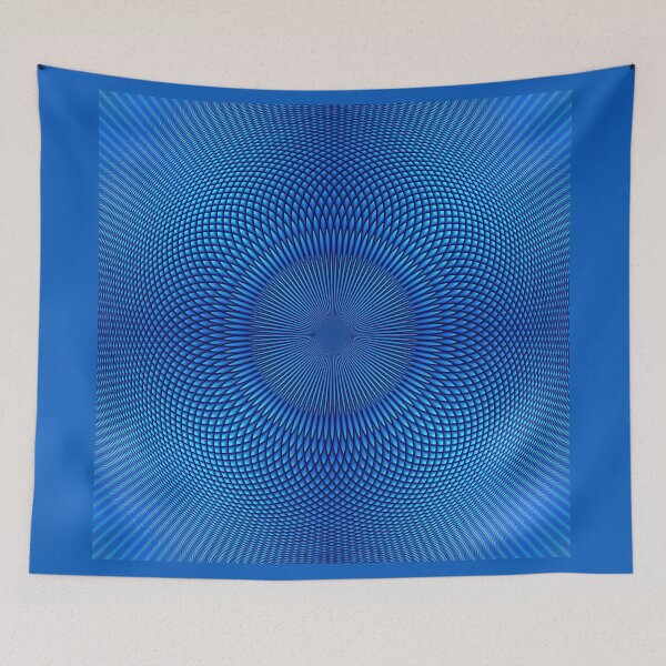 Item preview, Optical Illusion Blue Face Mask, Shower Curtains, Shirts & More designed and sold by ravishdesigns.