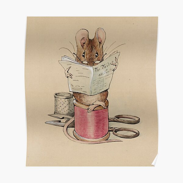 Frontispice. La souris sur mesure - Beatrix Potter - 1902 Poster