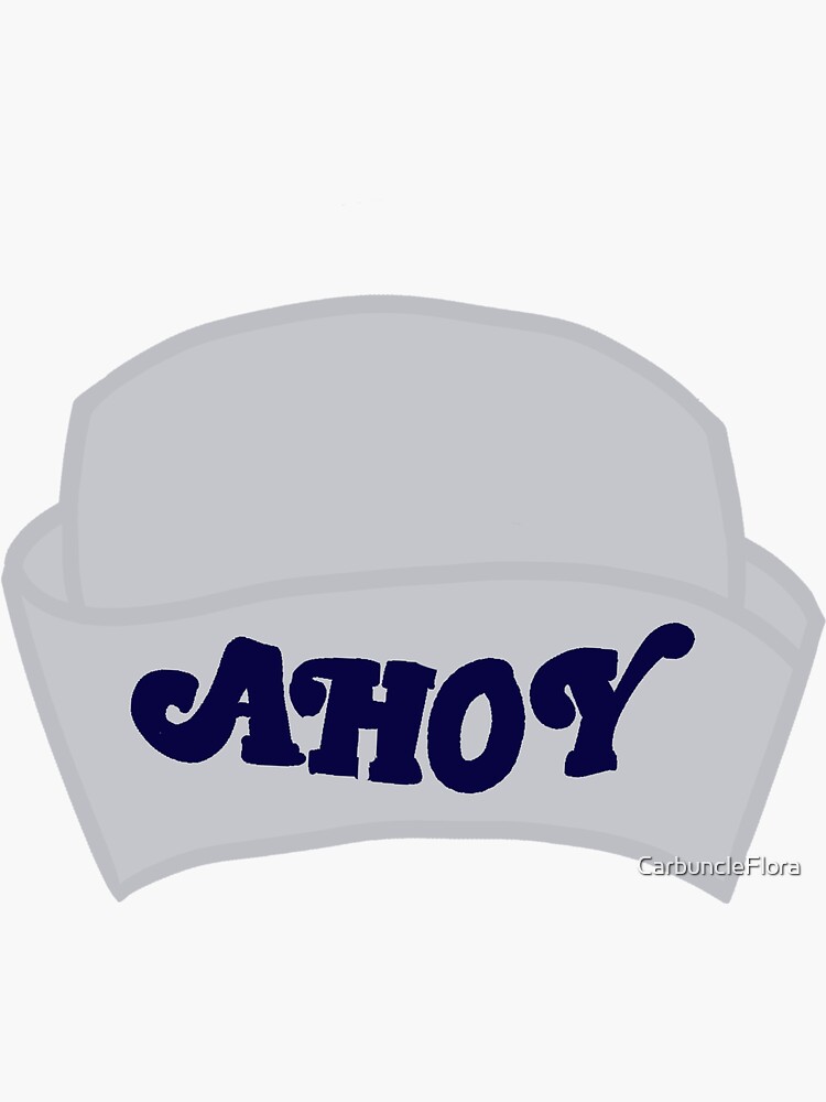 "Scoops Ahoy Hat" Sticker for Sale by CarbuncleFlora Redbubble