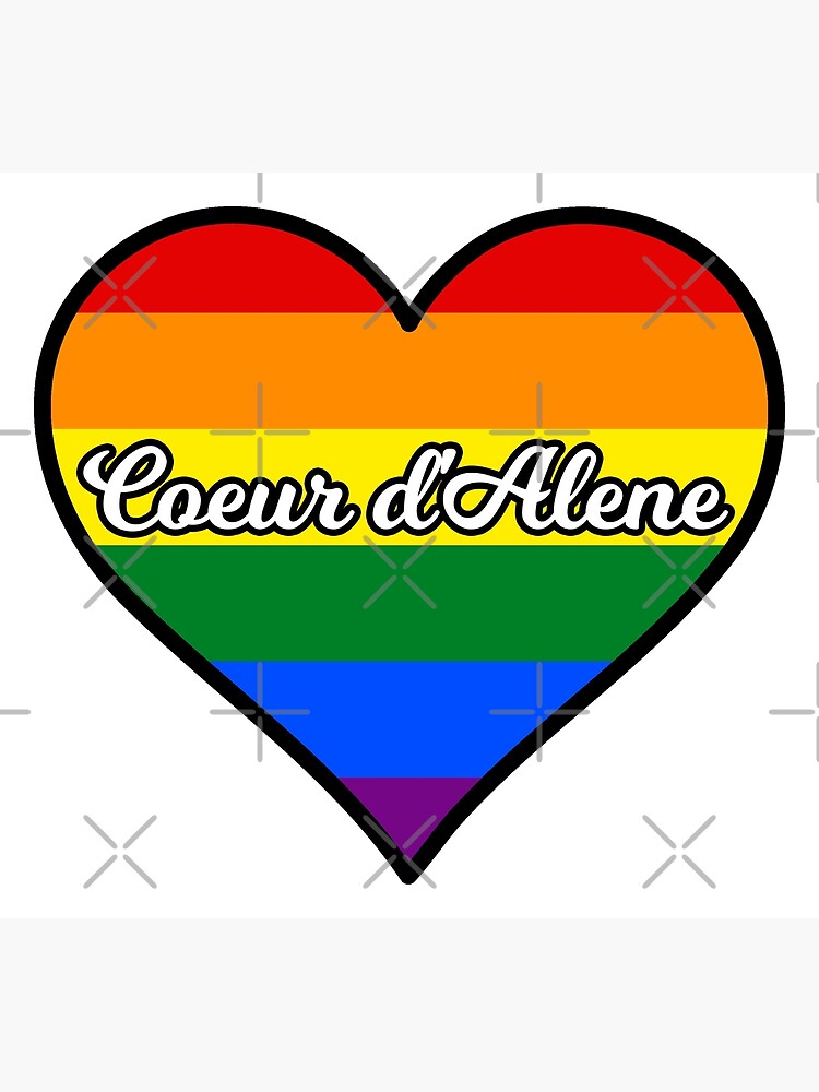 "Coeur d'Alene Idaho Gay Pride Heart" Poster for Sale by fearcity