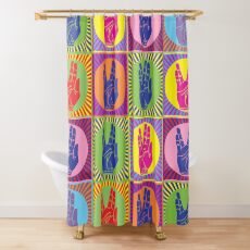 Star Trek Spock Hand Pop Art 1 Shower Curtain