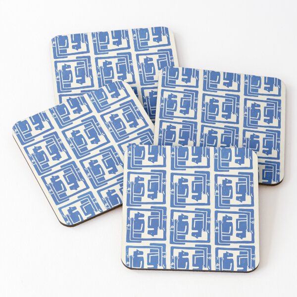 Item preview, Blue Dudes (cream background) designed and sold by Zoe Hansen.