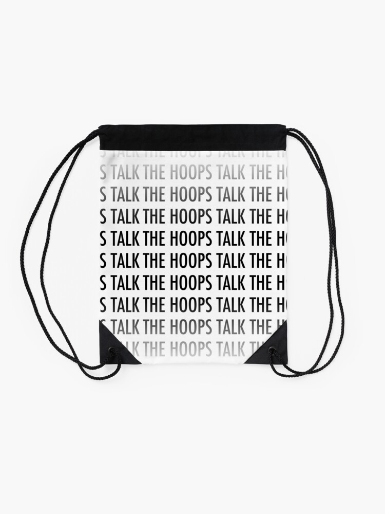 Alternate view of The Hoops Talk Tote Drawstring Bag