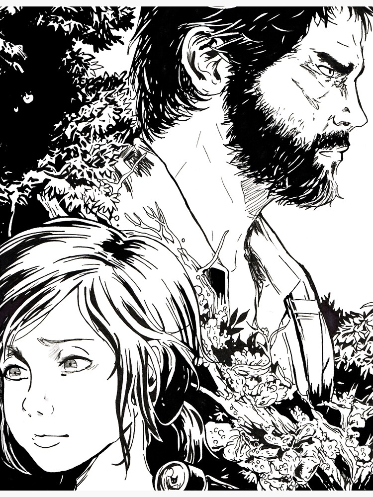 The Last of Us (PT. I) - Ellie and Joel cartoon/comic ver. (with TLOU  logo) Sticker for Sale by ShapedCube