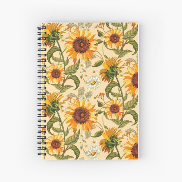 Item preview, Sunflowers 70s vintage golden retro pattern, yellow and orange flowers designed and sold by chrissyink.