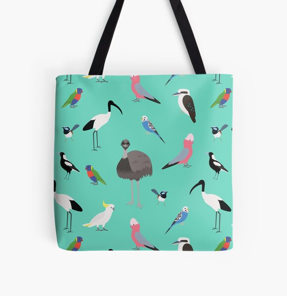 Australian Birds All Over Print Tote Bag