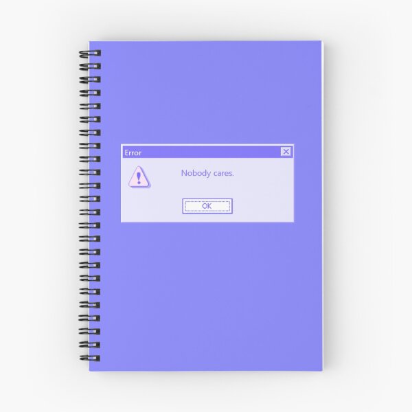 Item preview, Nobody Cares Vaporwave Windows Error designed and sold by Neon Purple Noodle Bar.