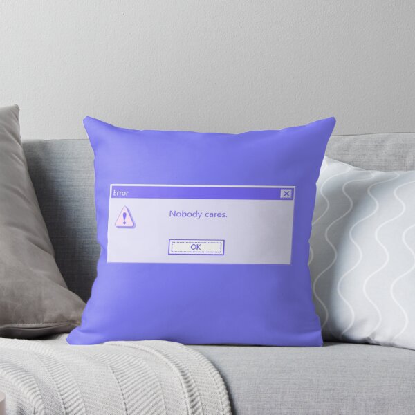 Item preview, Nobody Cares Vaporwave Windows Error designed and sold by Neon Purple Noodle Bar.