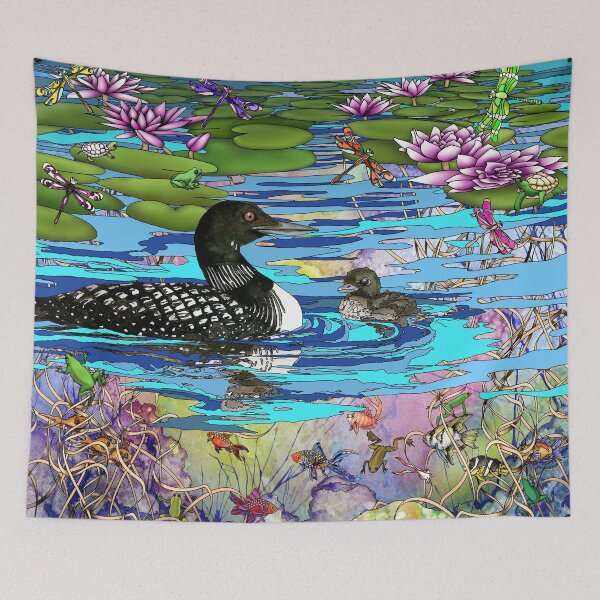 Item preview, Loons and Water Lilies designed and sold by kamkam19.