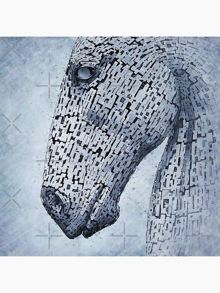 Kelpies in the Rain - Original Artwork by BethsdaleArt