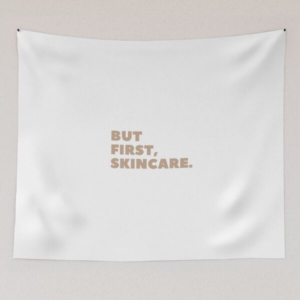 Item preview, But First, Skincare Nude Brown Minimalistic Typography Word Art designed and sold by angelmalfoy.