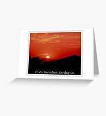 Costa Paradiso sunset. Sardinia.Italy.Brown Sugar 2003. Greeting Card