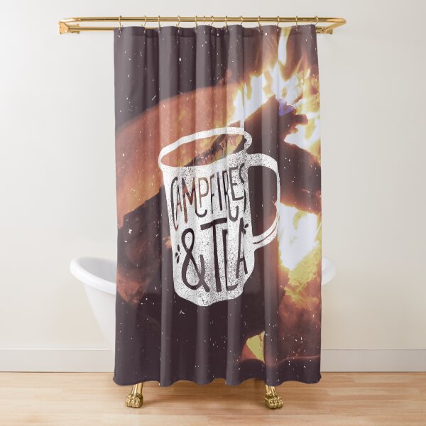 CAMPFIRES and TEA Shower Curtain