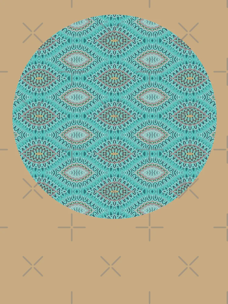 Thumbnail 6 von 6, Premium Oversized Pullover, Teal Abstract Shells Vector Pattern designt und verkauft von patternsoup.