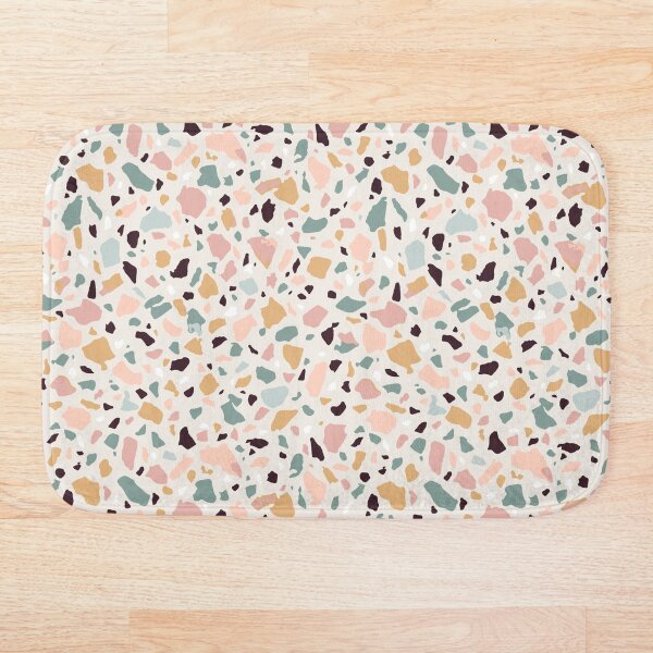 Pink Pastel Terrazzo Bath Mat