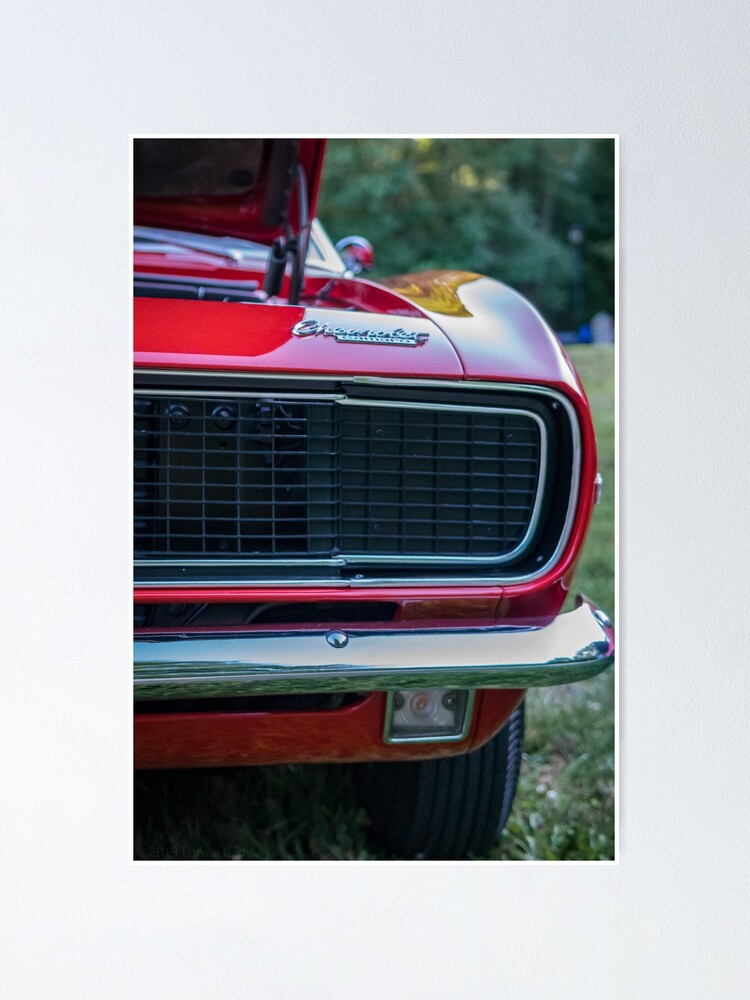 Póster «Camaro clásico rojo cereza 1963 camaro» de Lowtech | Redbubble