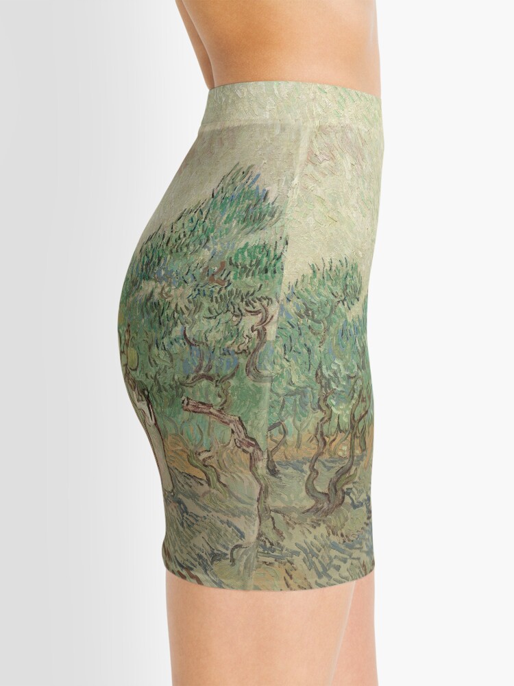 Alternate view of The Olive Orchard by Vincent van Gogh - Classic Art Mini Skirt