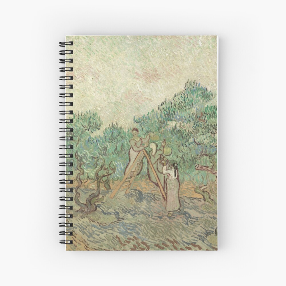 The Olive Orchard by Vincent van Gogh - Classic Art Spiral Notebook