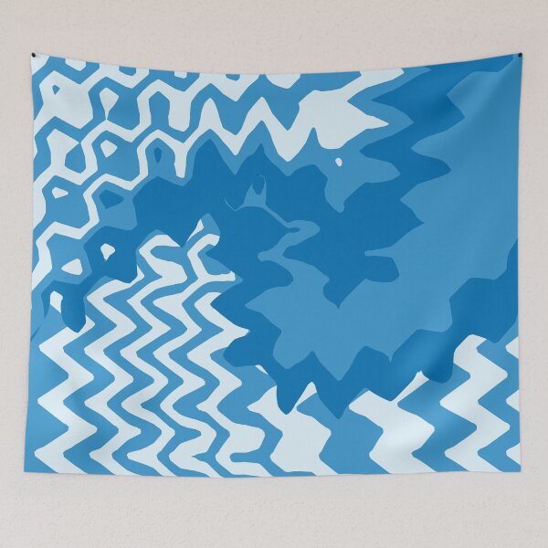Item preview, Abstract Nautical Blue and White Stripe Design designed and sold by wenarts.