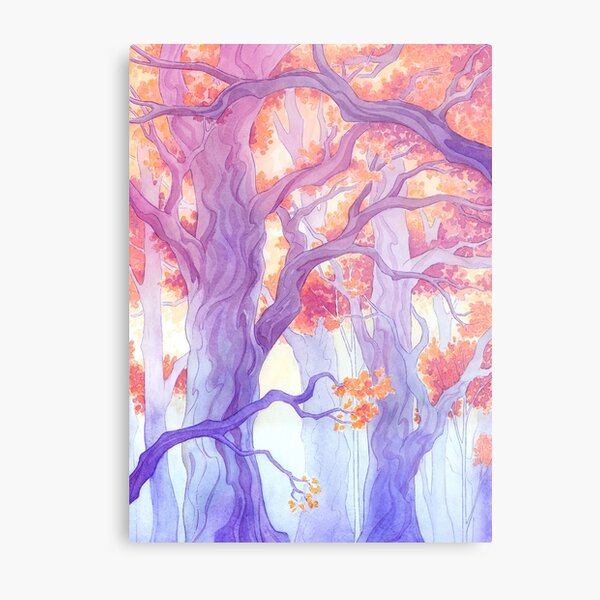 The Long Crossing - Purple Variant Metal Print