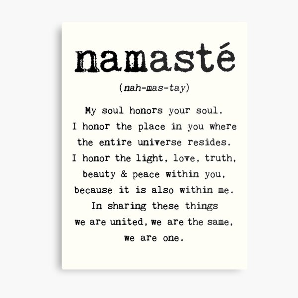 Namaste. Metal Print
