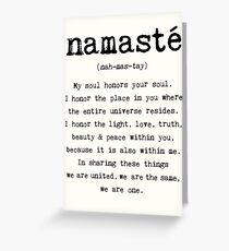 Namaste. Greeting Card