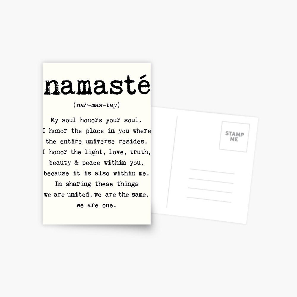 Namaste. Postcard