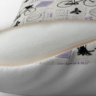 Alternate view of Just around the corner in purple Throw Pillow