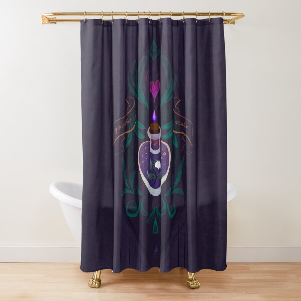 Galanthus Heart Shower Curtain