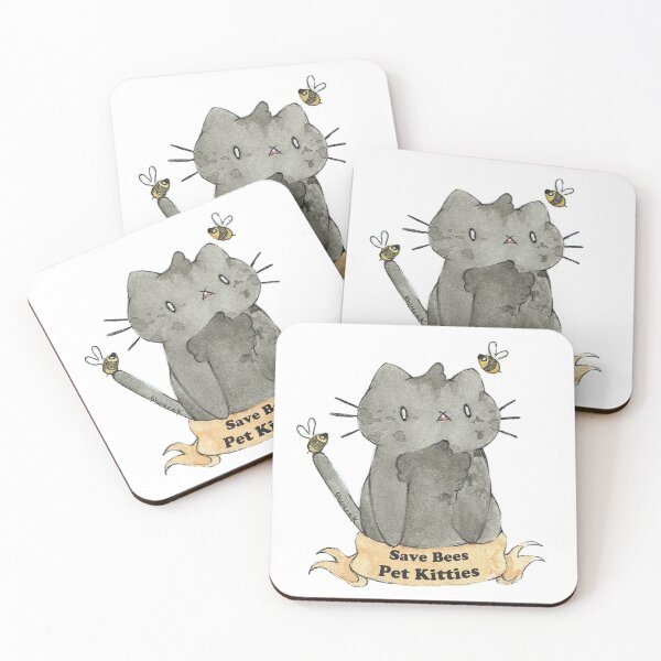Item preview, Save the Bees Pet the Kitties designed and sold by Shereen Keshvadian.