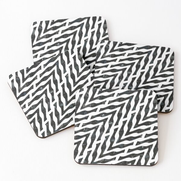 Item preview, Aesthetic Black and White Abstract Chevron Pattern designed and sold by cadinera.