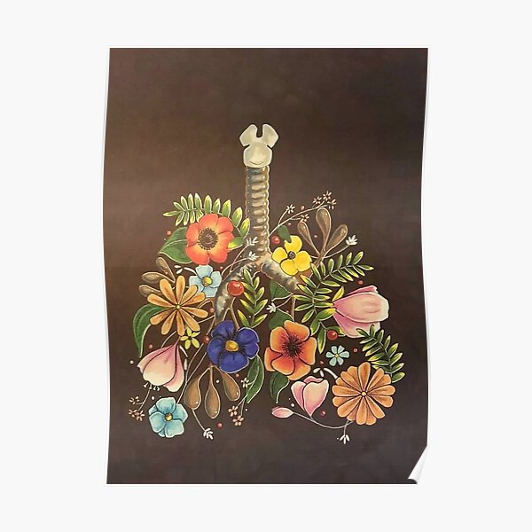 Download Floral Lungs Posters Redbubble 3D SVG Files Ideas | SVG, Paper Crafts, SVG File