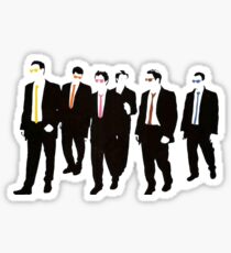 Reservoir Dogs with colored ties and glasses Sticker