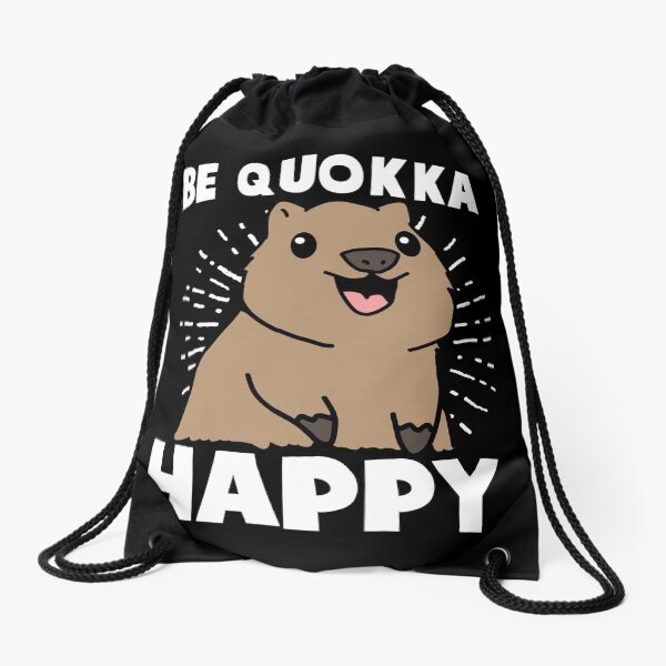 be quokka happy gift Drawstring Bag